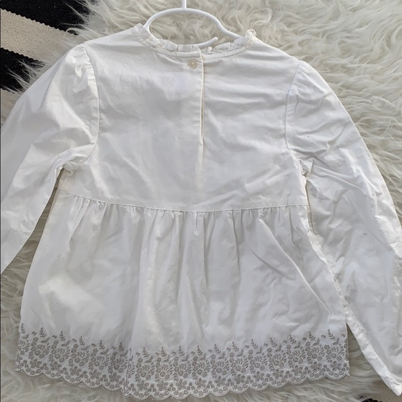 Janie & Jack Girls embroidered boho blouse eyelet - Picture 2 of 5